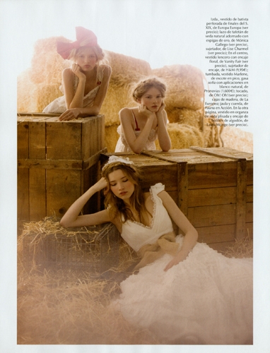 Donna Loos en Romee Strijd  Vogue Spain February 2010  Photographer Estafania Paparelli 